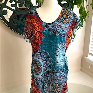 Swimsuit cover up. Bright and colorful